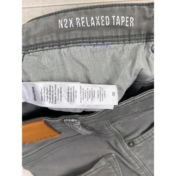 DU/ER N2X Relaxed Shorts Mens 30 Charcoal Gray Performance Stretch 5-Pocket - Picture 4 of 6